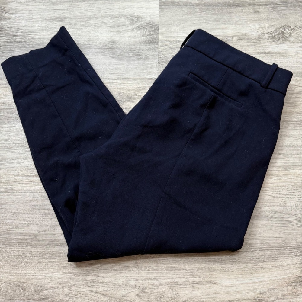 J. Crew Cameron 365 Navy Blue Ankle‎ Pants Women's Size 14 Career Office